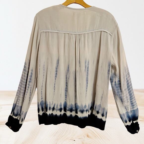 Lovestitch Art to Wear Free Dye Top Sz S Blues Pullover Loose Slouchy Lagenlook - Picture 2 of 9